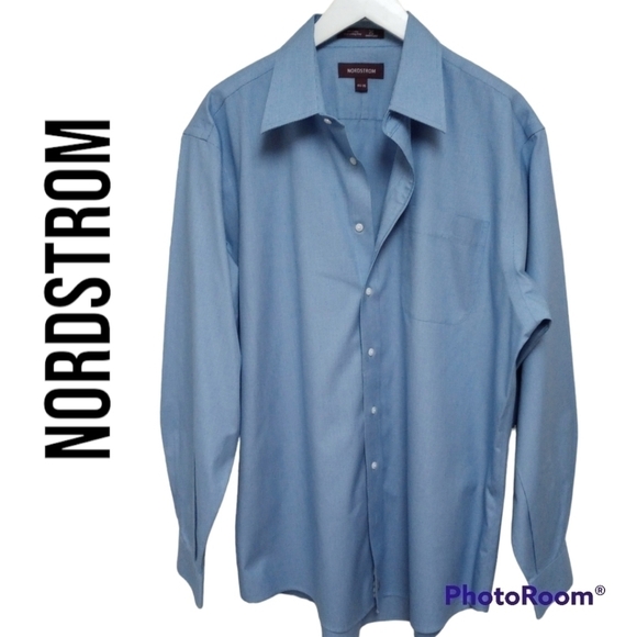 NORDSTROM men's button up shirt size 16.5 -35 - Picture 1 of 3